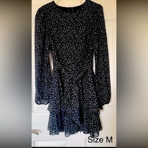 chiffon floral print mini dress